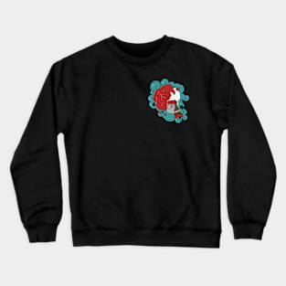 Painting Roses, queen of hearts, playing cards Crewneck Sweatshirt